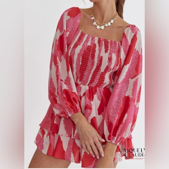 Entro Joni Tiered Long Sleeve Romper. Size M EUC. - Picture 14 of 16